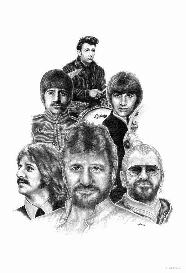 Ringo Starr Thru the Years Wall Art - JWB Art Unlimited