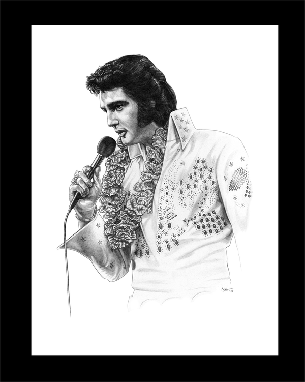 Aloha Elvis -- Elvis Presley Portrait Wall Art - JWB Art Unlimited
