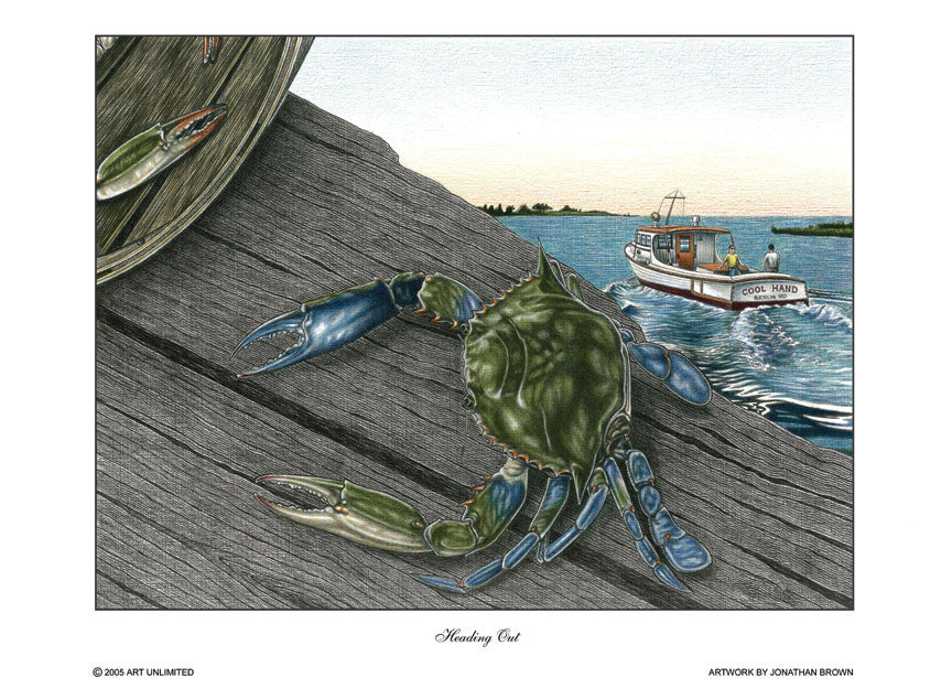 Heading Out Crab Wall Art - JWB Art Unlimited
