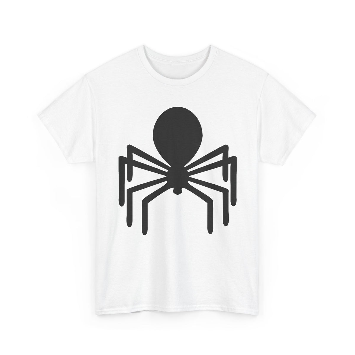 Spider Graphic Tee — Minimal Black Spider Shirt for Halloween & Everyday Wear