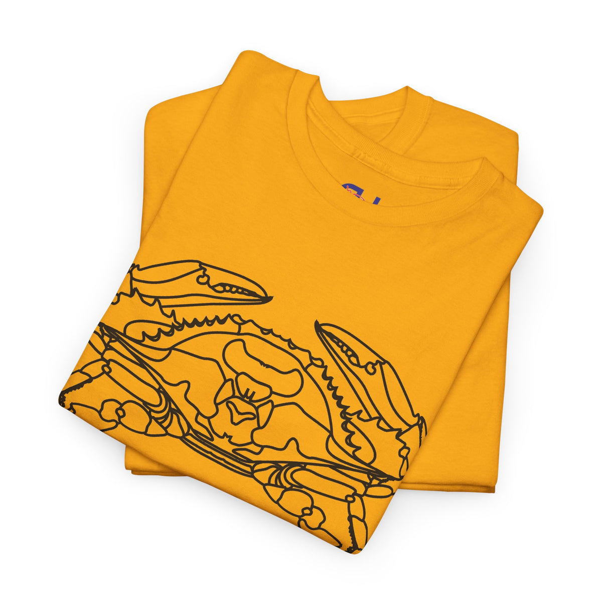 Bay Blue Crab Outline Graphic T-Shirt - Unisex