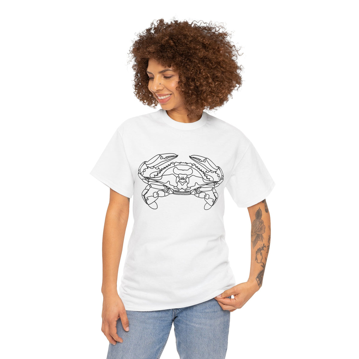 Bay Blue Crab Outline Graphic T-Shirt - Unisex — view 19