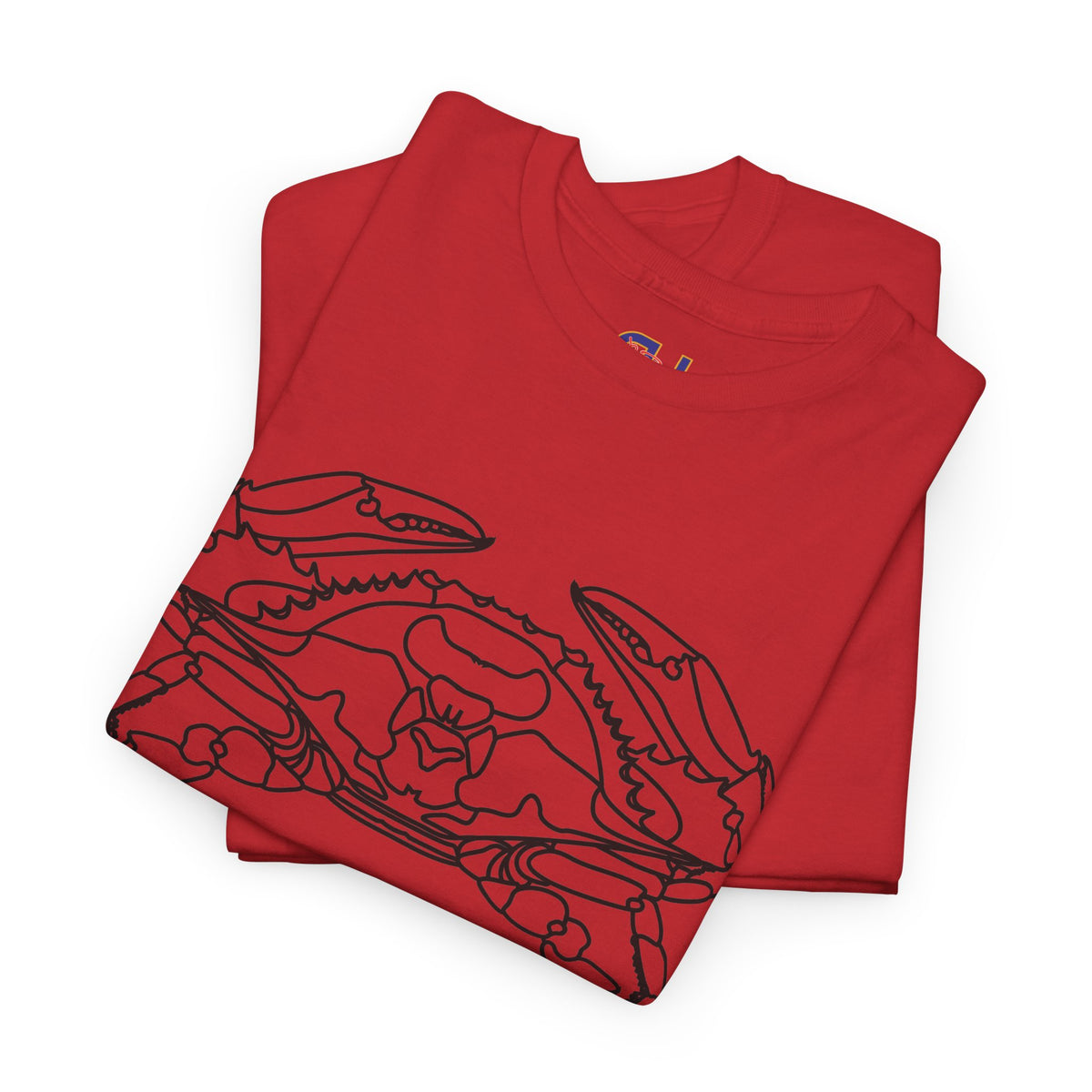 Bay Blue Crab Outline Graphic T-Shirt - Unisex