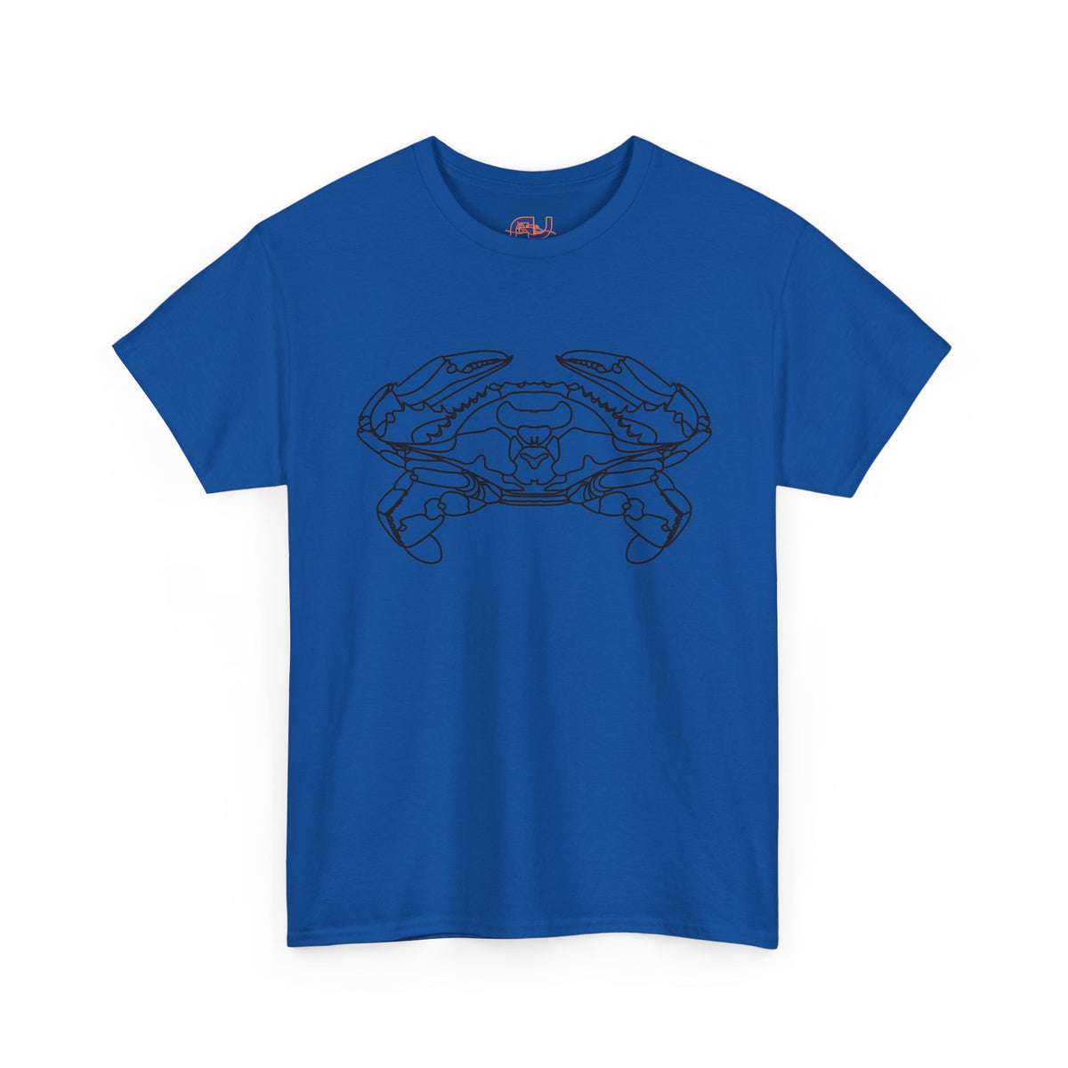 Bay Blue Crab Outline Graphic T-Shirt - Unisex