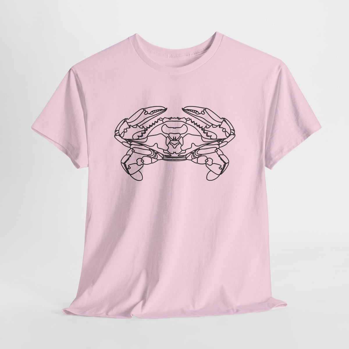 Bay Blue Crab Outline Graphic T-Shirt - Unisex