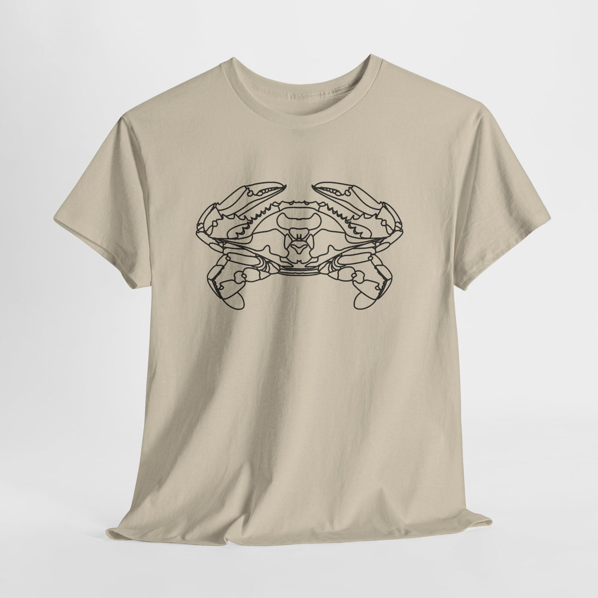 Bay Blue Crab Outline Graphic T-Shirt - Unisex