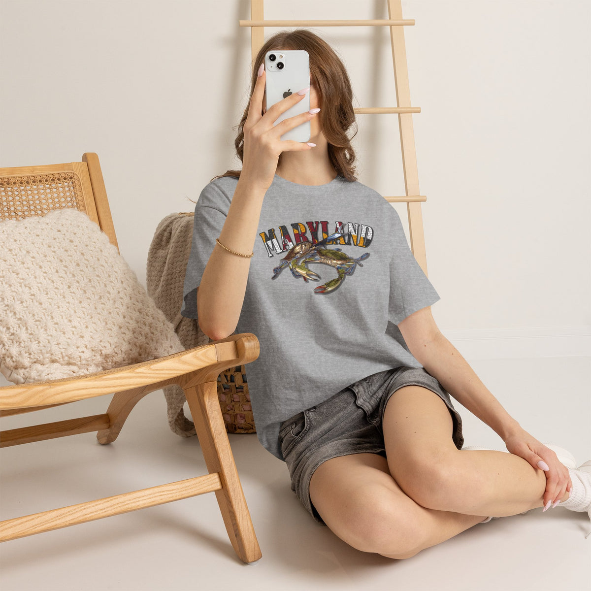 Maryland Crab and Flag T-Shirt - Unisex
