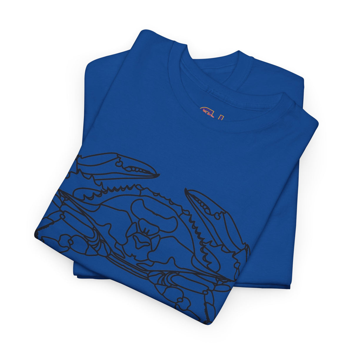 Bay Blue Crab Outline Graphic T-Shirt - Unisex