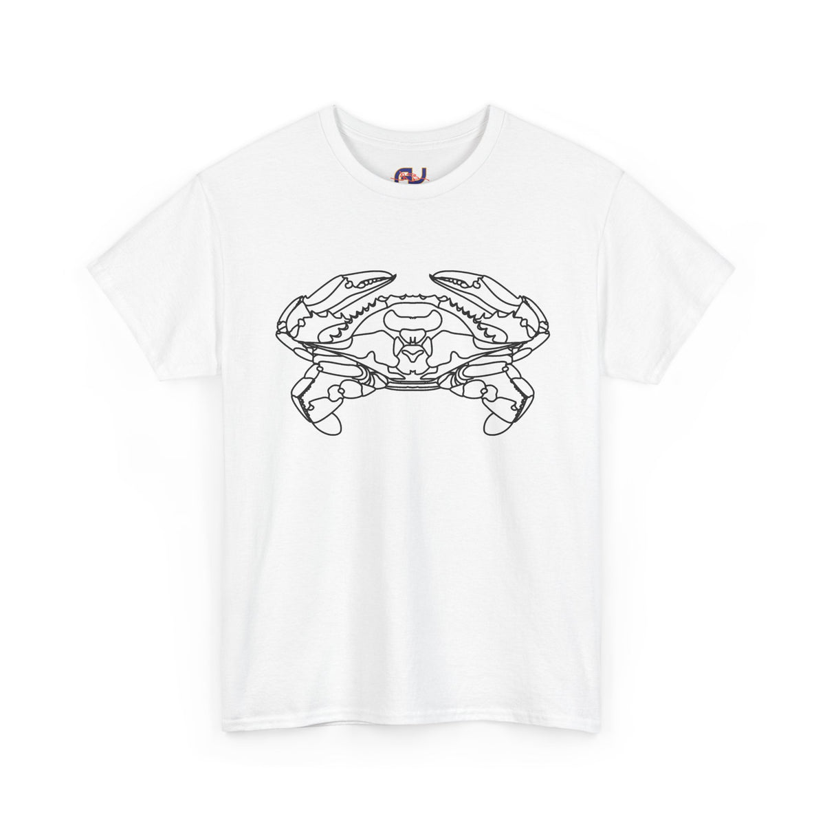 Bay Blue Crab Outline Graphic T-Shirt - Unisex — view 12