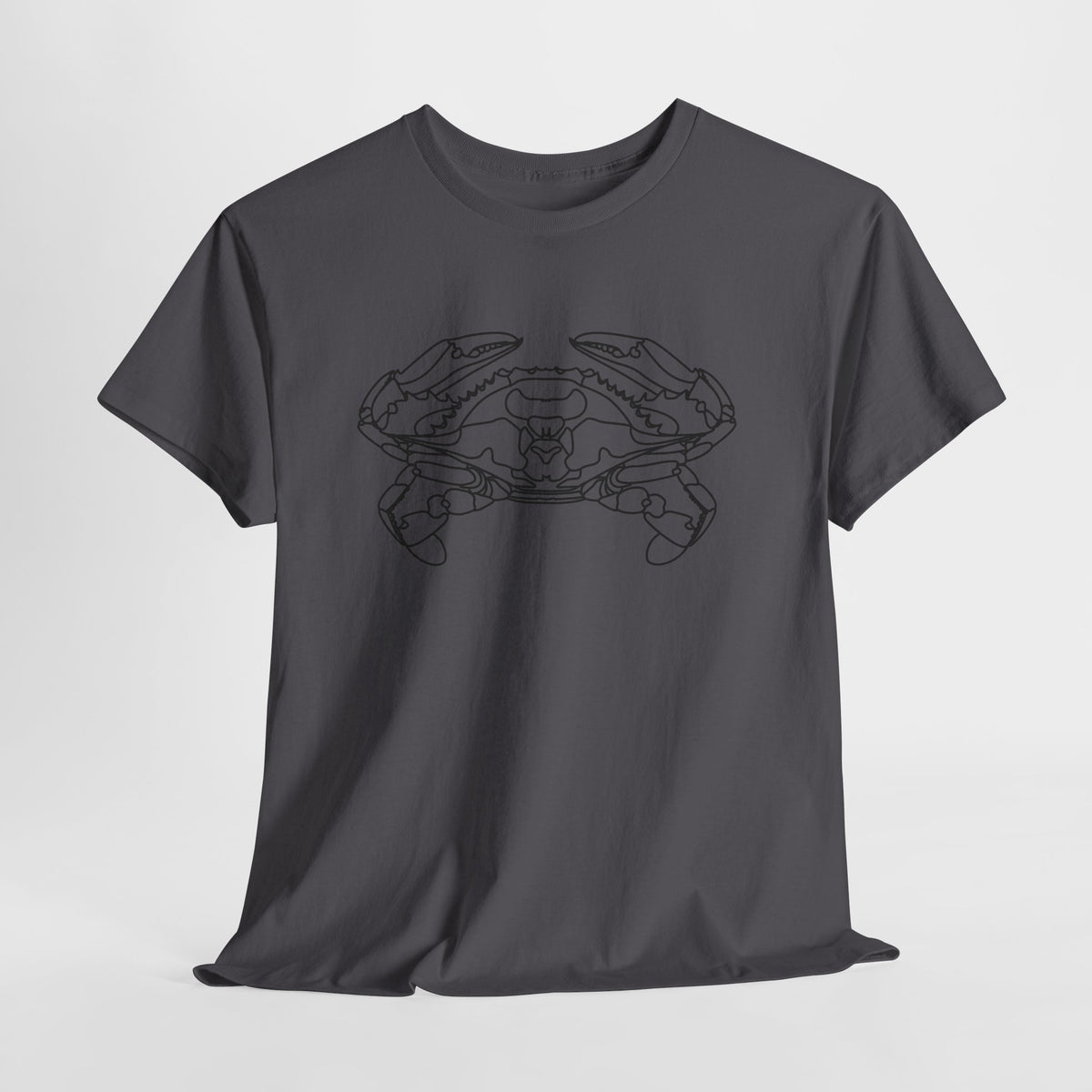 Bay Blue Crab Outline Graphic T-Shirt - Unisex
