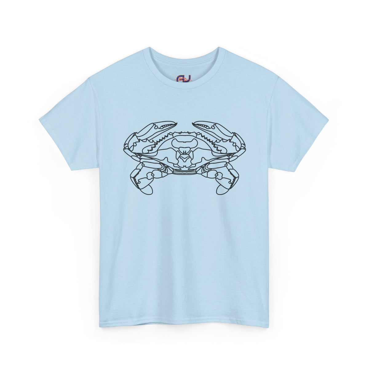 Bay Blue Crab Outline Graphic T-Shirt - Unisex