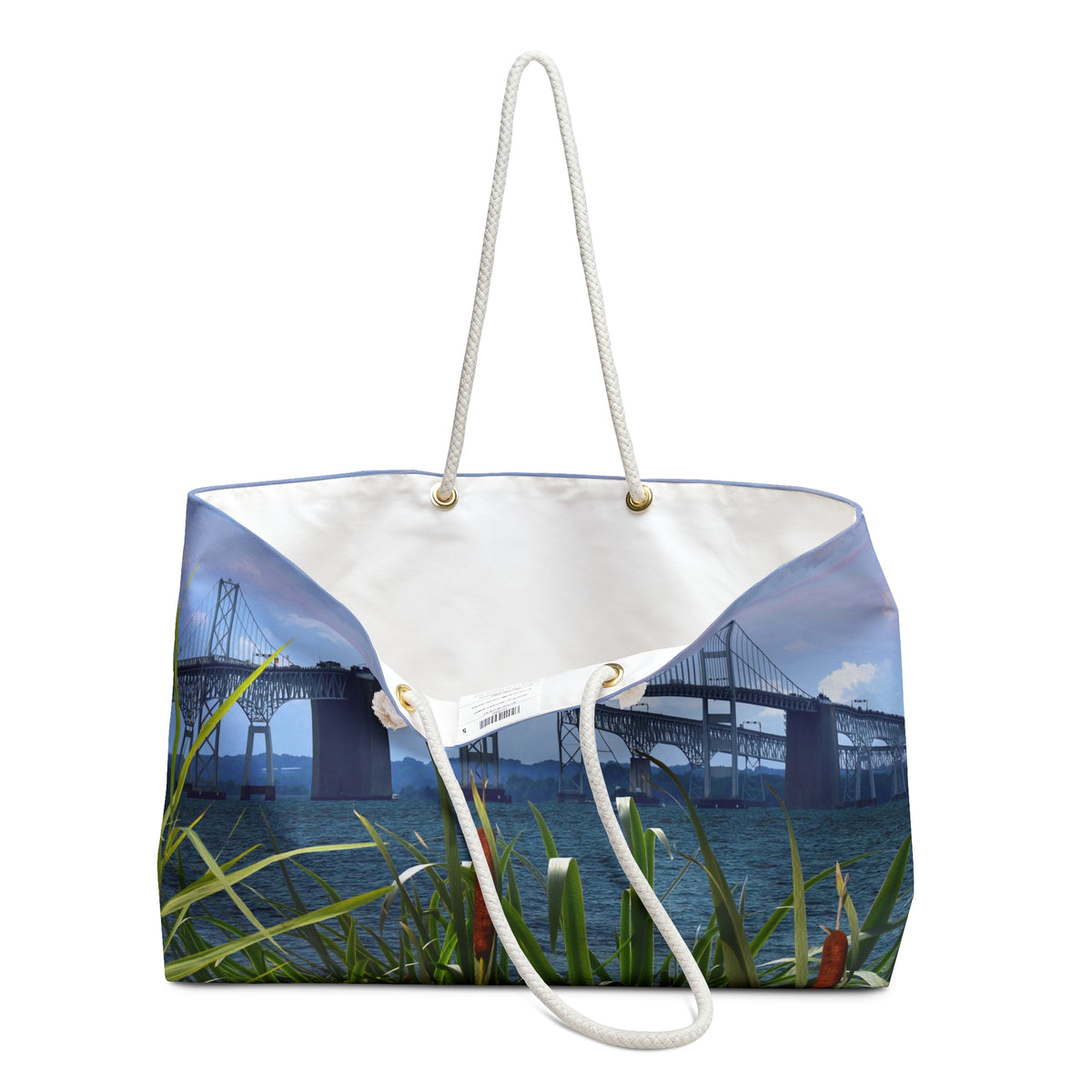Chesapeake Bay Bridge Weekender Bag – Scenic Coastal Travel Tote