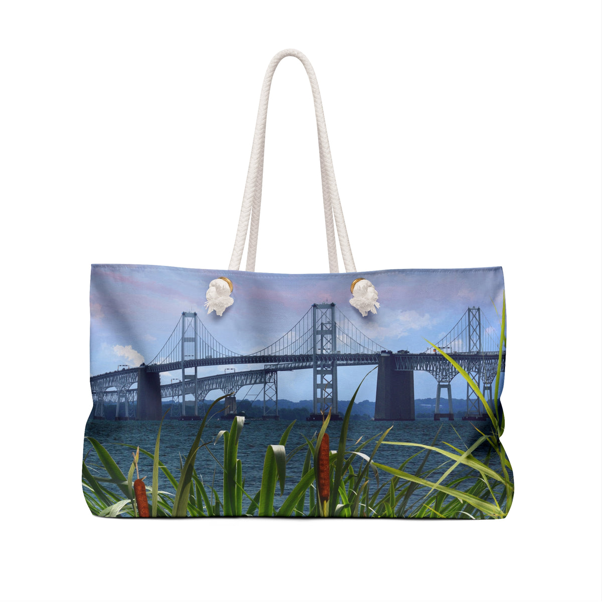 Chesapeake Bay Bridge Weekender Bag – Scenic Coastal Travel Tote