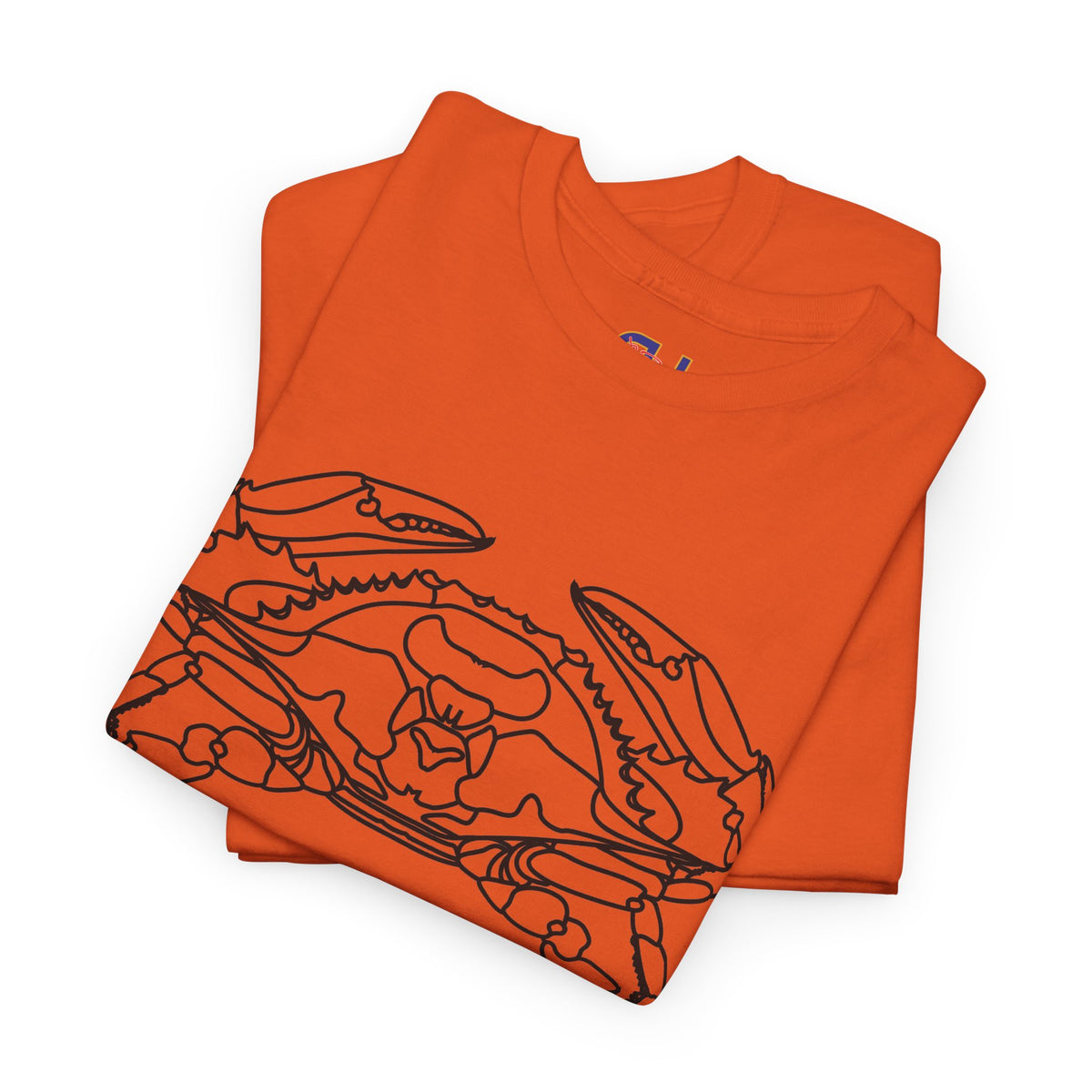 Bay Blue Crab Outline Graphic T-Shirt - Unisex