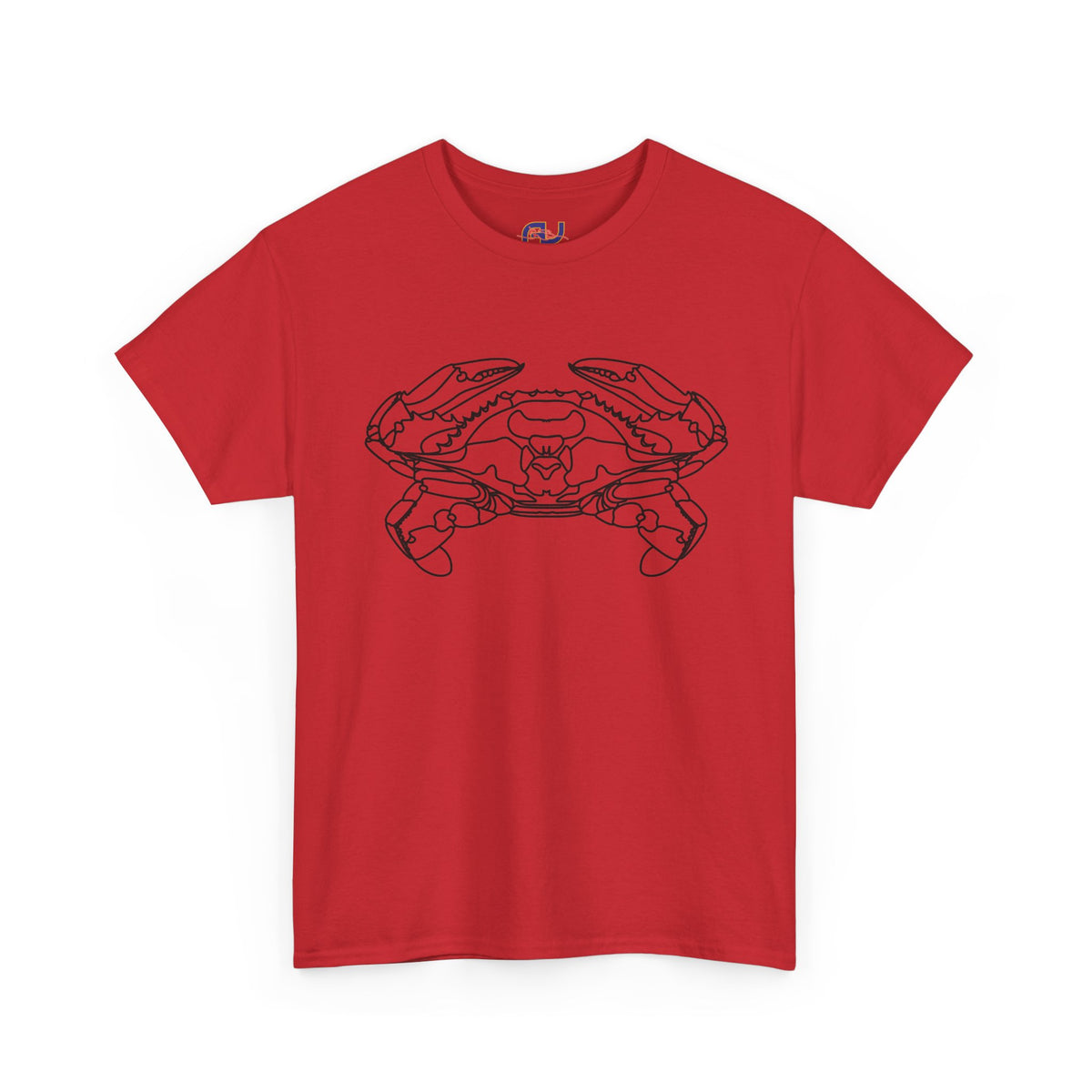 Bay Blue Crab Outline Graphic T-Shirt - Unisex