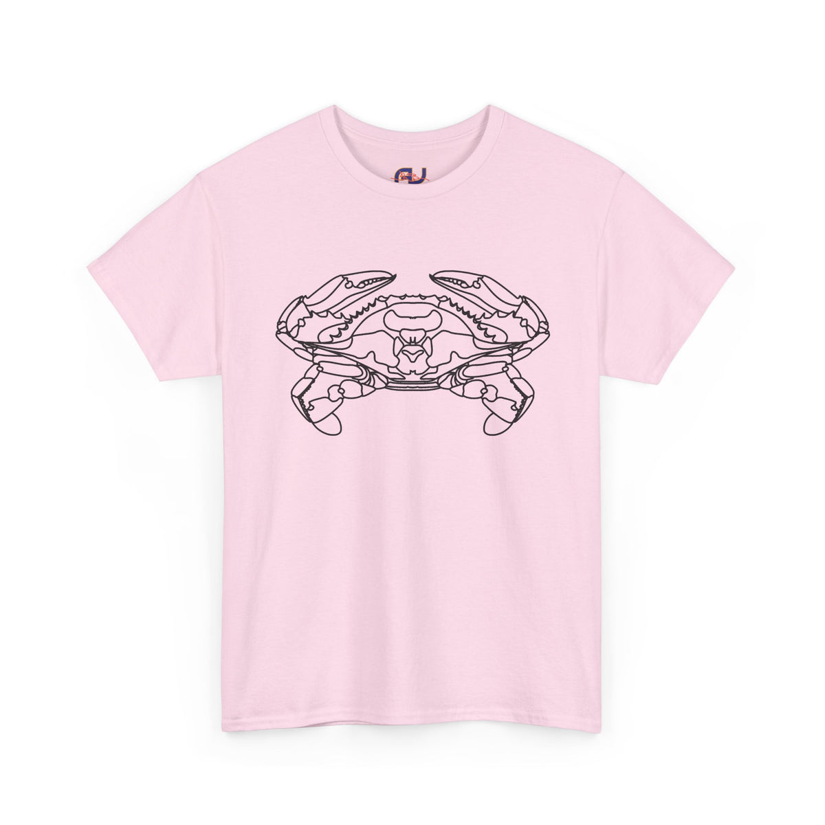 Bay Blue Crab Outline Graphic T-Shirt - Unisex