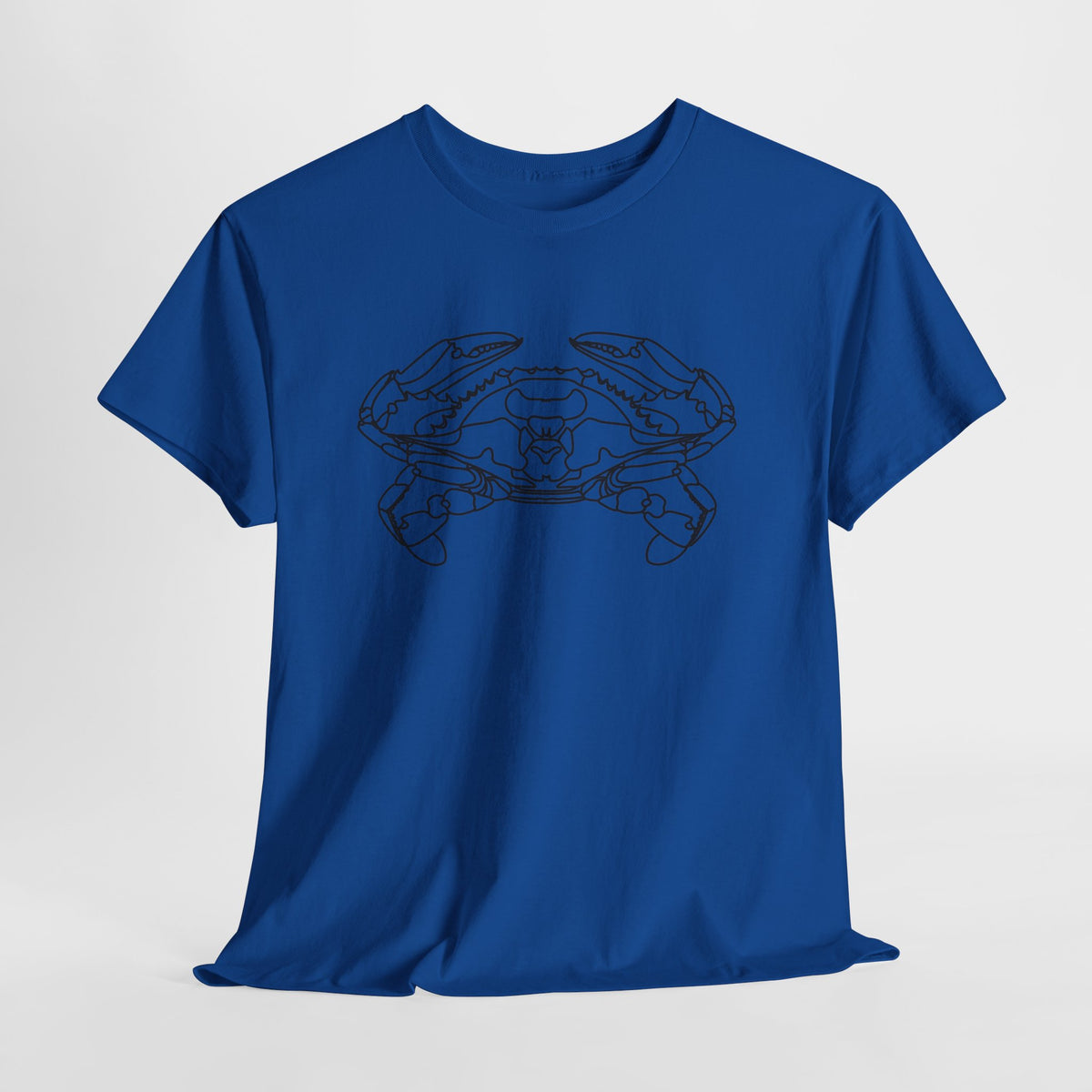 Bay Blue Crab Outline Graphic T-Shirt - Unisex
