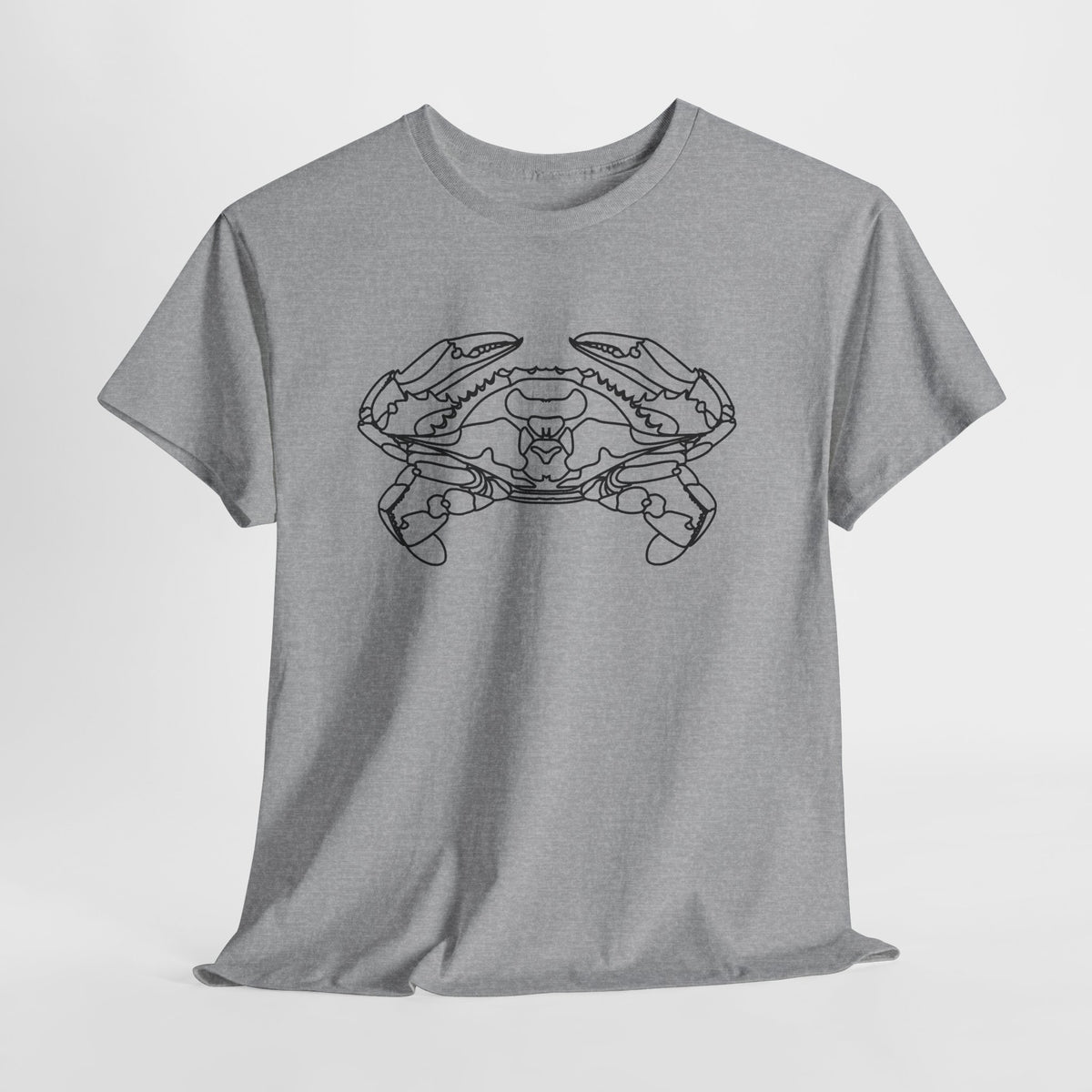 Bay Blue Crab Outline Graphic T-Shirt - Unisex