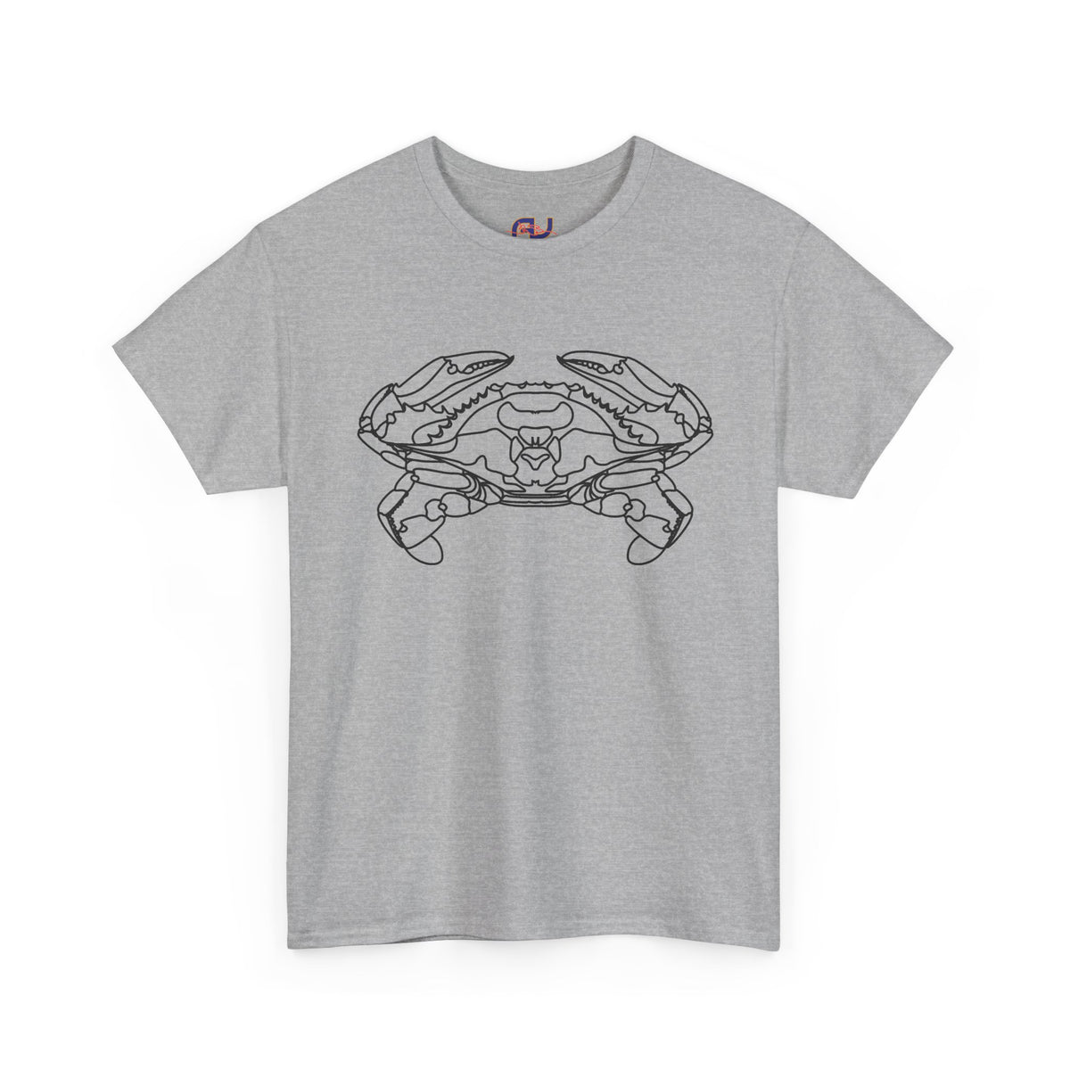 Bay Blue Crab Outline Graphic T-Shirt - Unisex — view 20