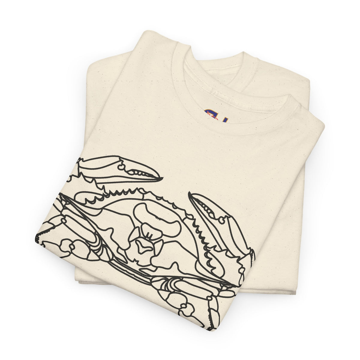 Bay Blue Crab Outline Graphic T-Shirt - Unisex