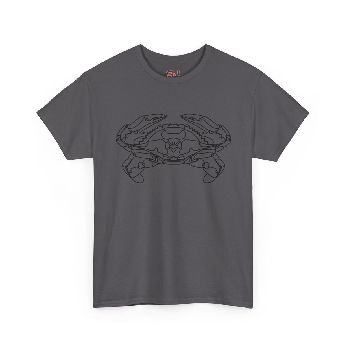 Bay Blue Crab Outline Graphic T-Shirt - Unisex