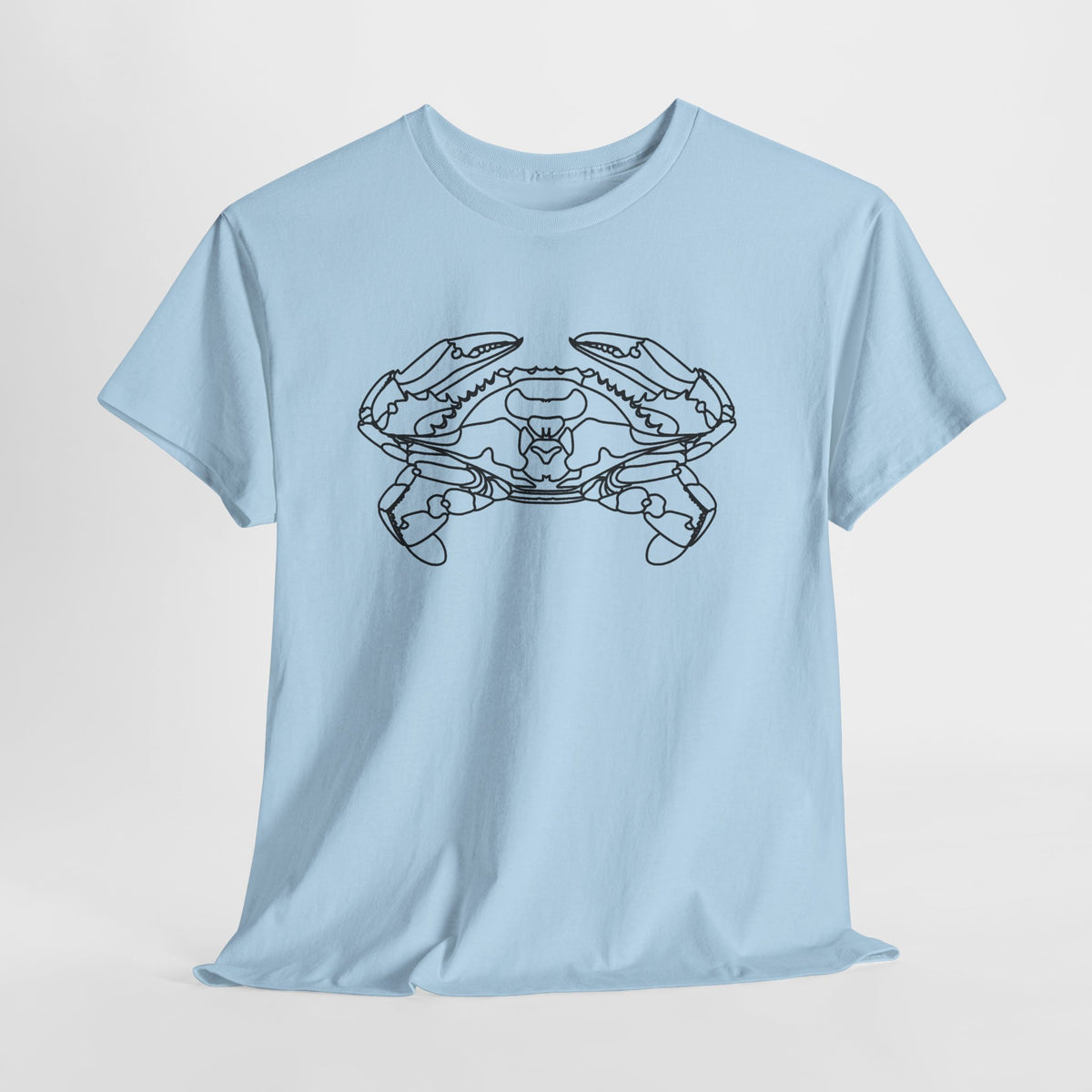 Bay Blue Crab Outline Graphic T-Shirt - Unisex