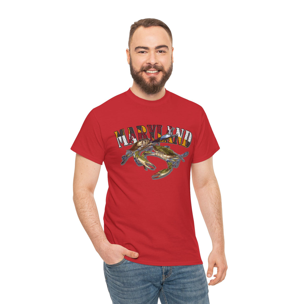 Maryland Crab and Flag T-Shirt - Unisex