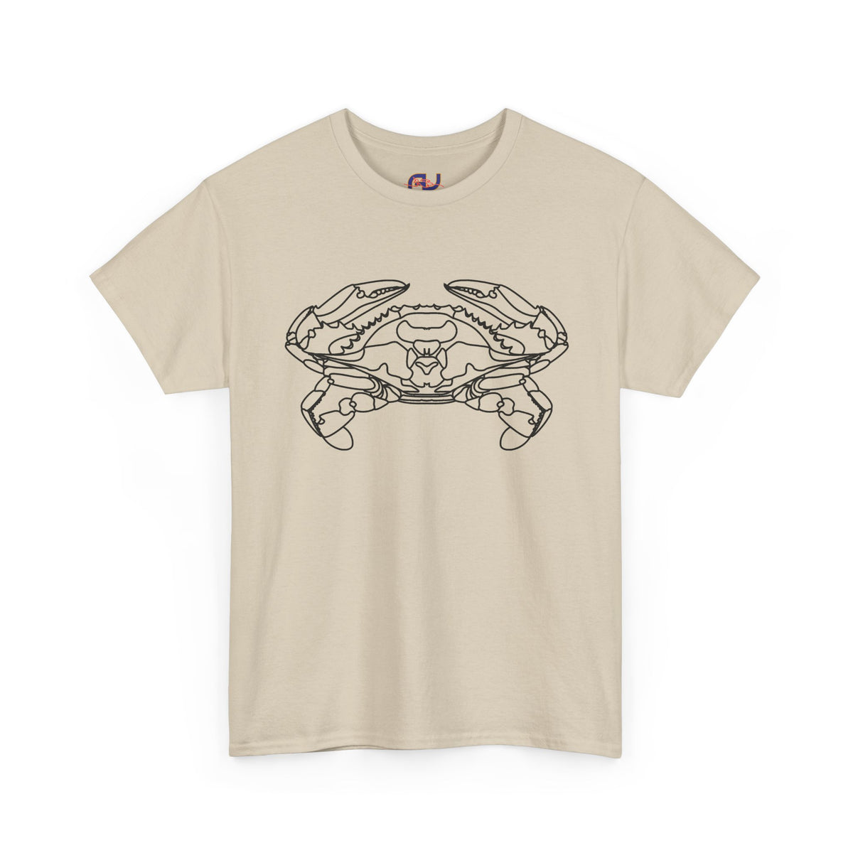 Bay Blue Crab Outline Graphic T-Shirt - Unisex