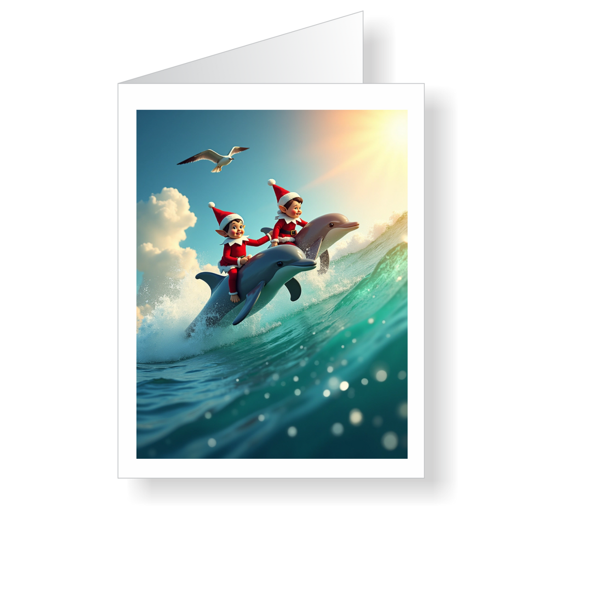 Christmas Cards -- Holiday Wave Elves
