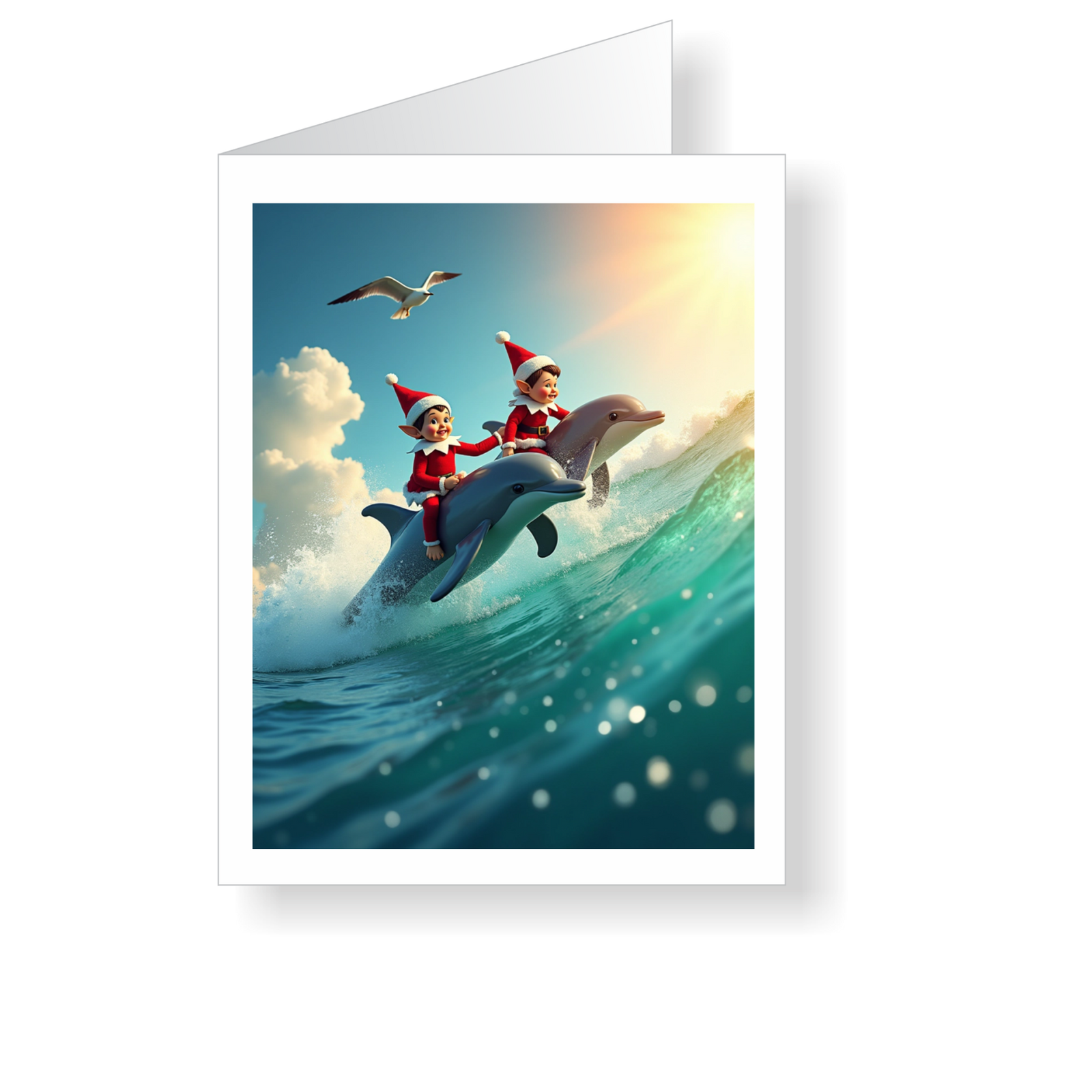 Christmas Cards -- Holiday Wave Elves — view 1