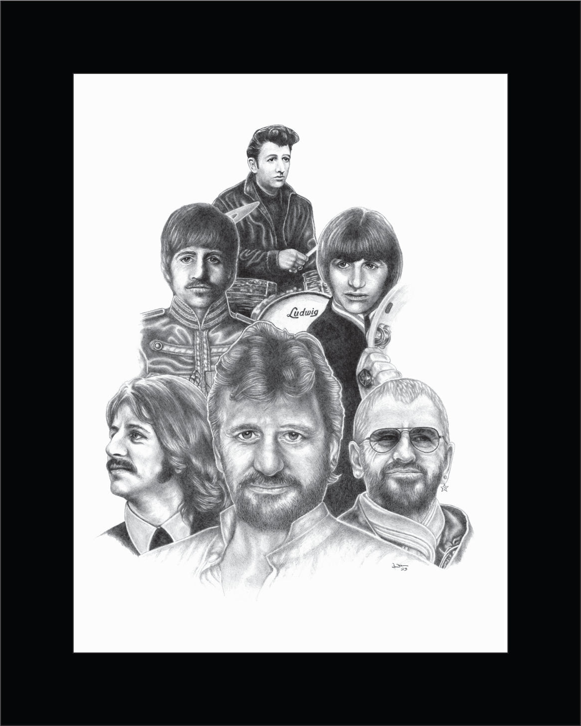 Ringo Starr Thru the Years Wall Art - JWB Art Unlimited