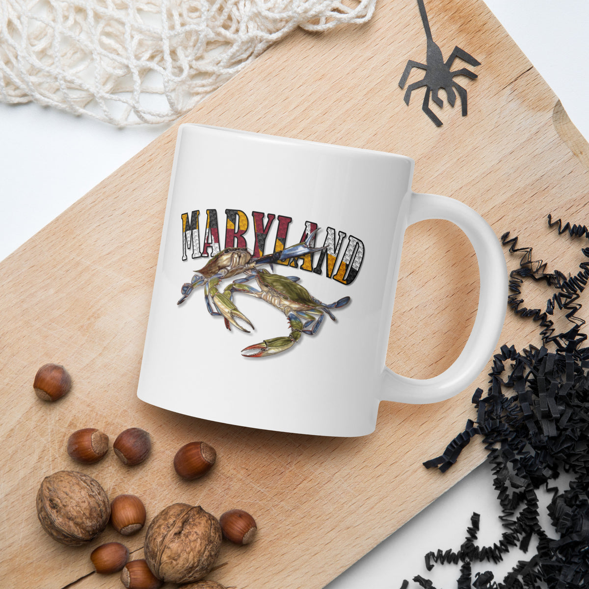 Celebrate Maryland White glossy mug