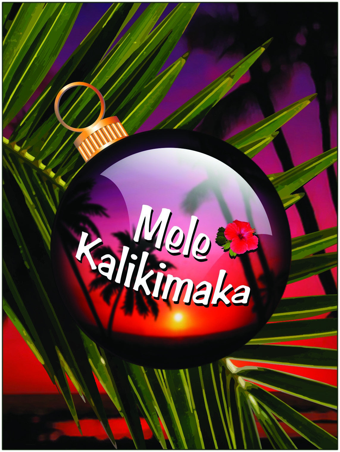 Aloha Mele Kalikimaka means Merry Christmas - JWB Art Unlimited