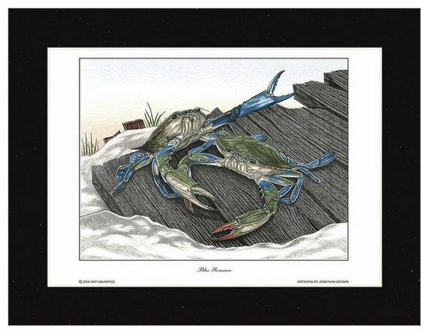 Blue Romance Crab Wall Art - JWB Art Unlimited
