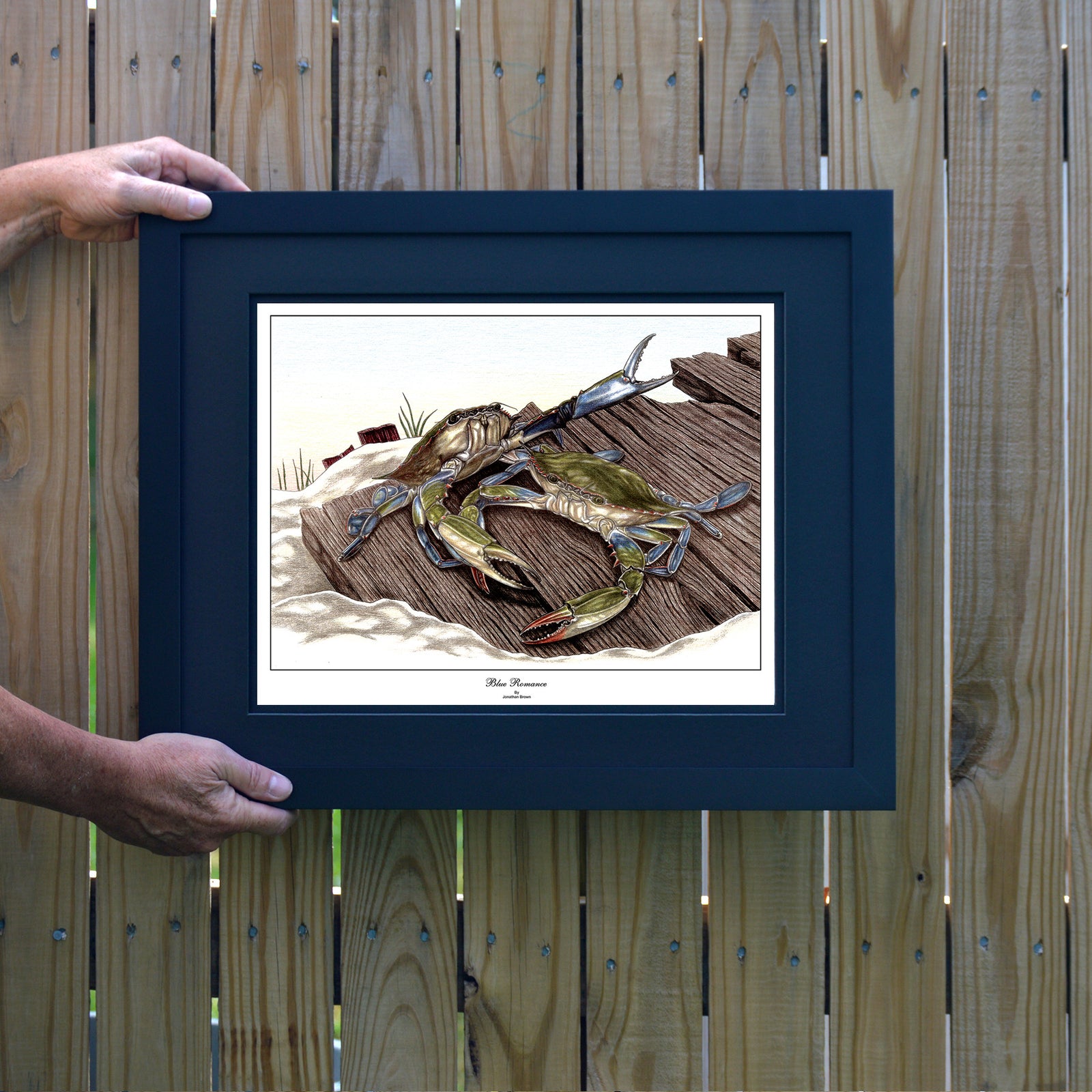 Blue Romance Crab Wall Art - JWB Art Unlimited