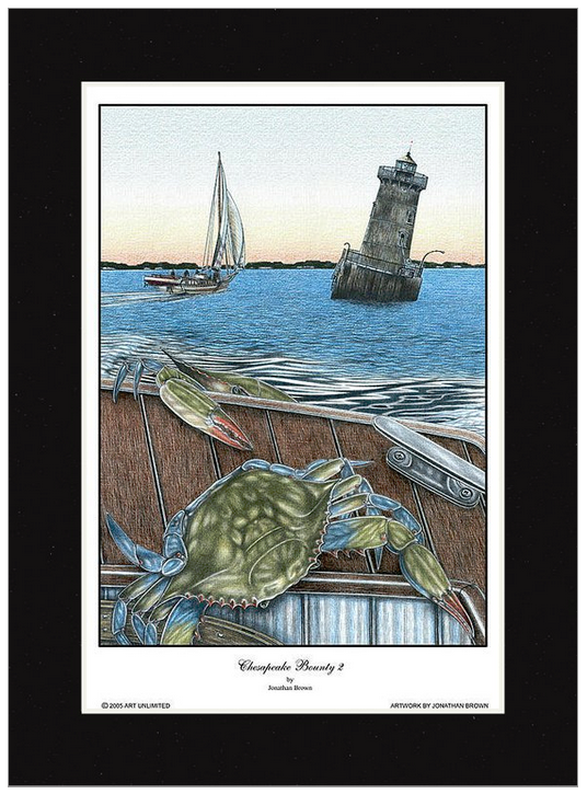 Chesapeake Bounty 2 Sharps Island Lighthouse Wall Art - JWB Art Unlimited