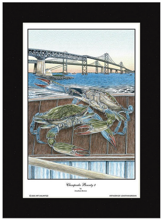 Chesapeake Bounty 3 Bay Bridge Print - JWB Art Unlimited