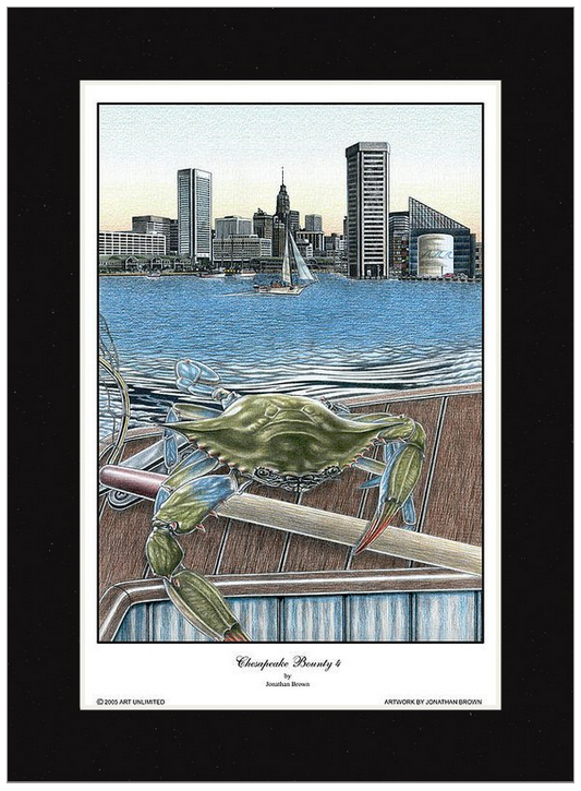 Chesapeake Bounty 4 Baltimore Harbor Crab Print - JWB Art Unlimited