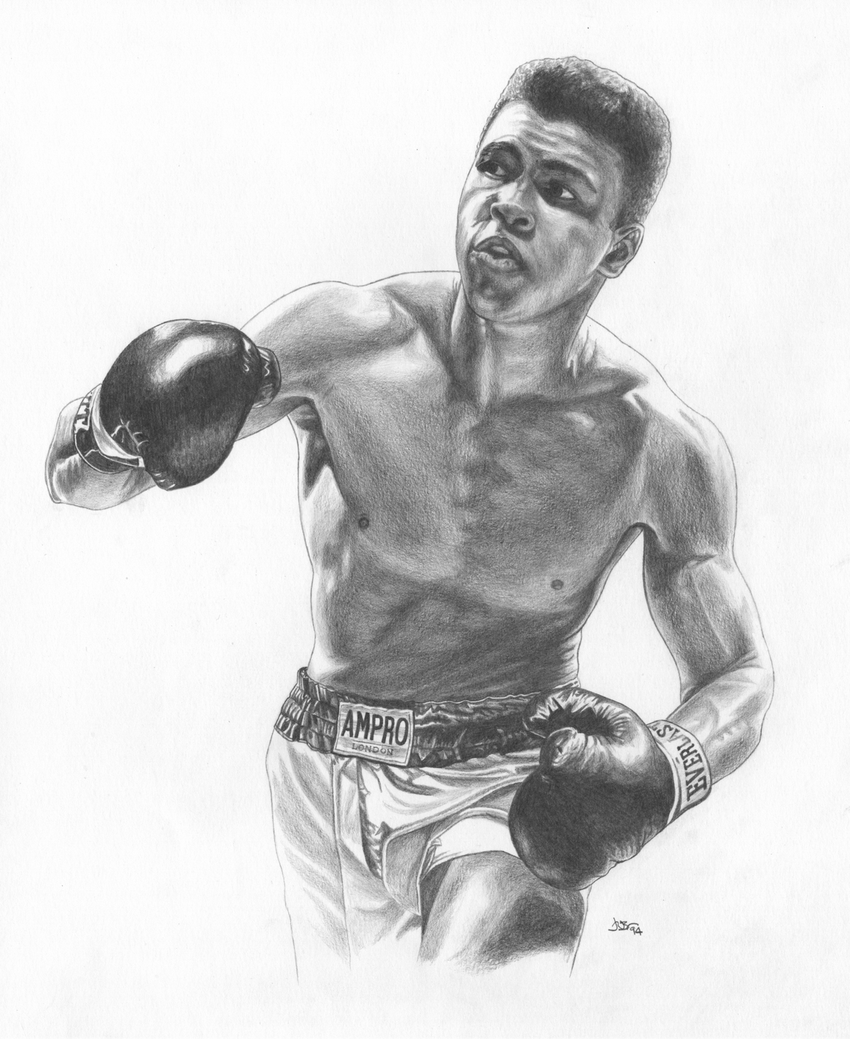 How Rto Draw Muhammad Ali Muhammad Ali Drawing Tutorial