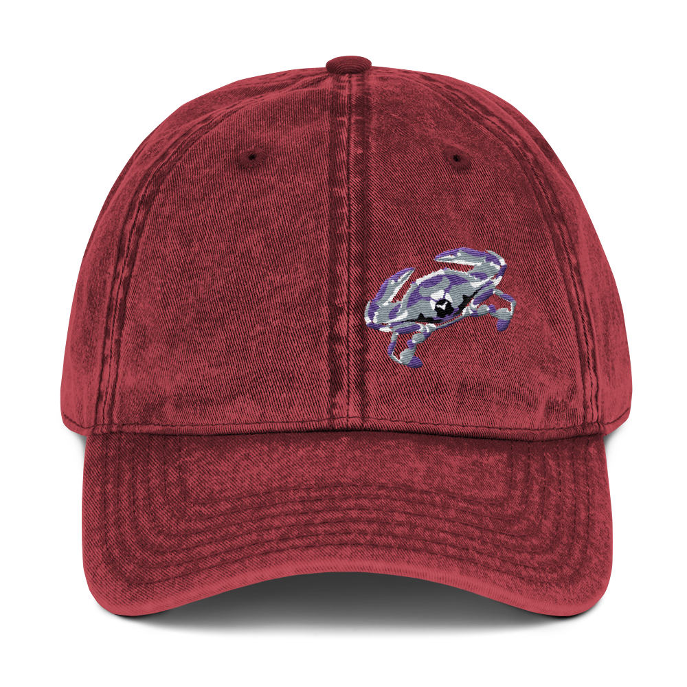 Stone-Washed Cap - Purple Crab - JWB Art Unlimited