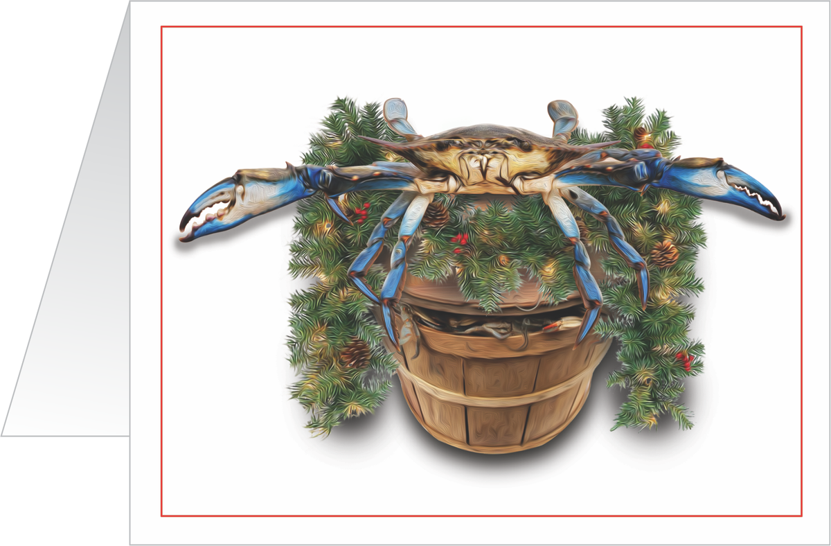 Christmas Cards - Deck the Claws Crab-Themed Greetings