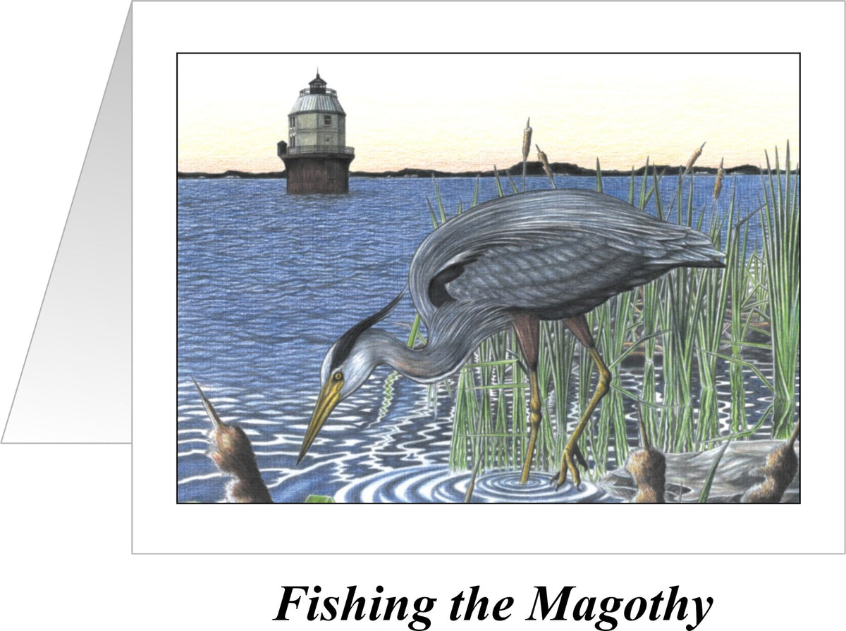 Fishing the Magothy Blue Heron Print