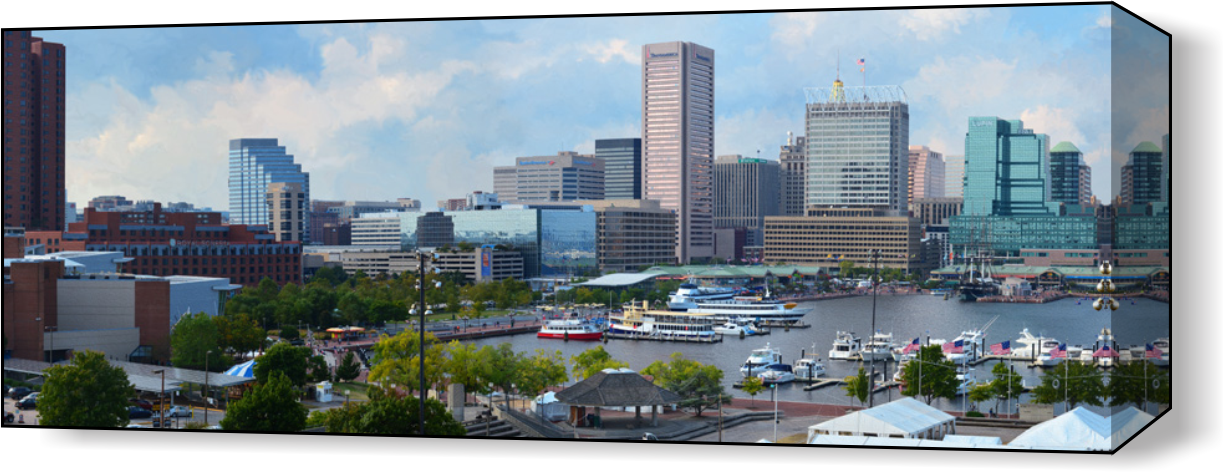 The Baltimore Harbor Far 1 Wall Art - JWB Art Unlimited