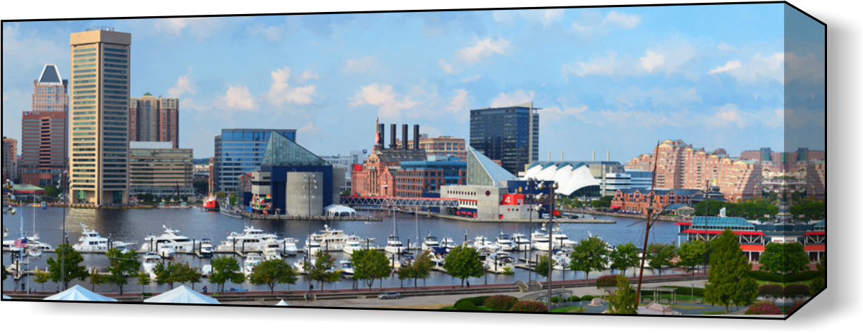 The Baltimore Harbor Far 2 Wall Art - JWB Art Unlimited