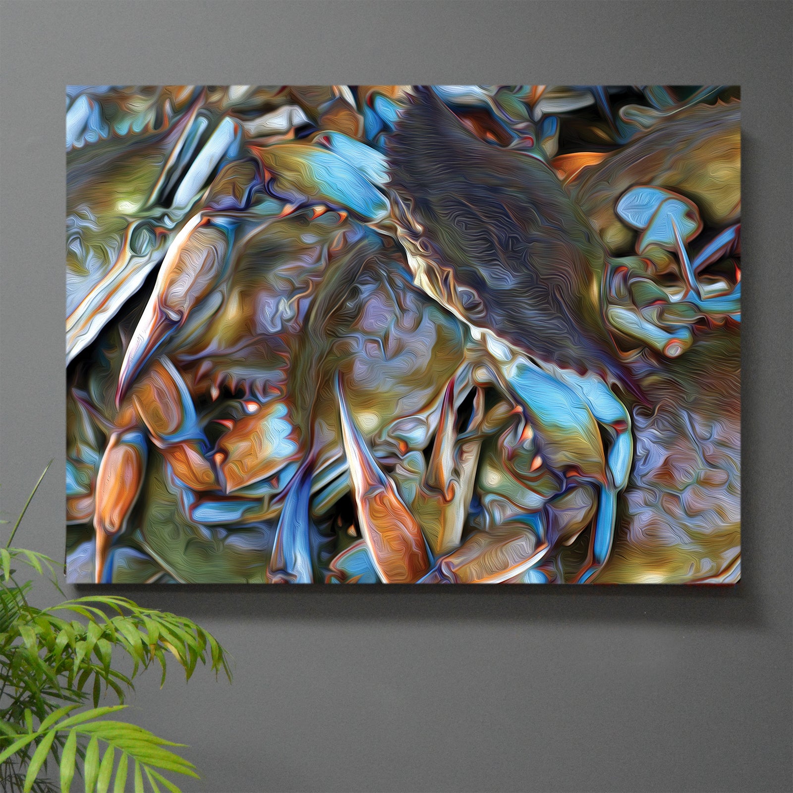 King of the Hill Blue Crab Wall Art - JWB Art Unlimited