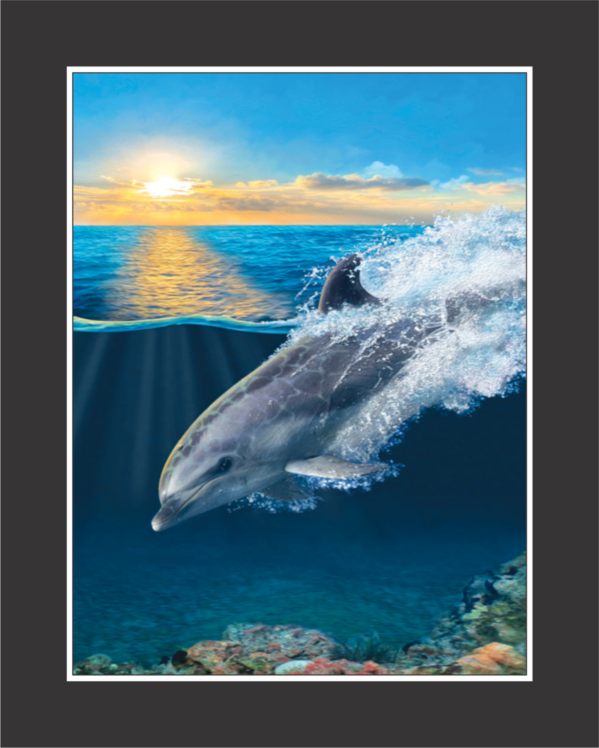 On Porpoise Dolphin Art Print - JWB Art Unlimited