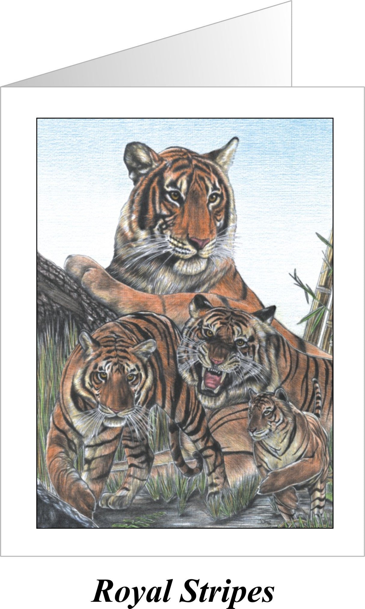 Royal Stripes Tiger Wall Art — view 4