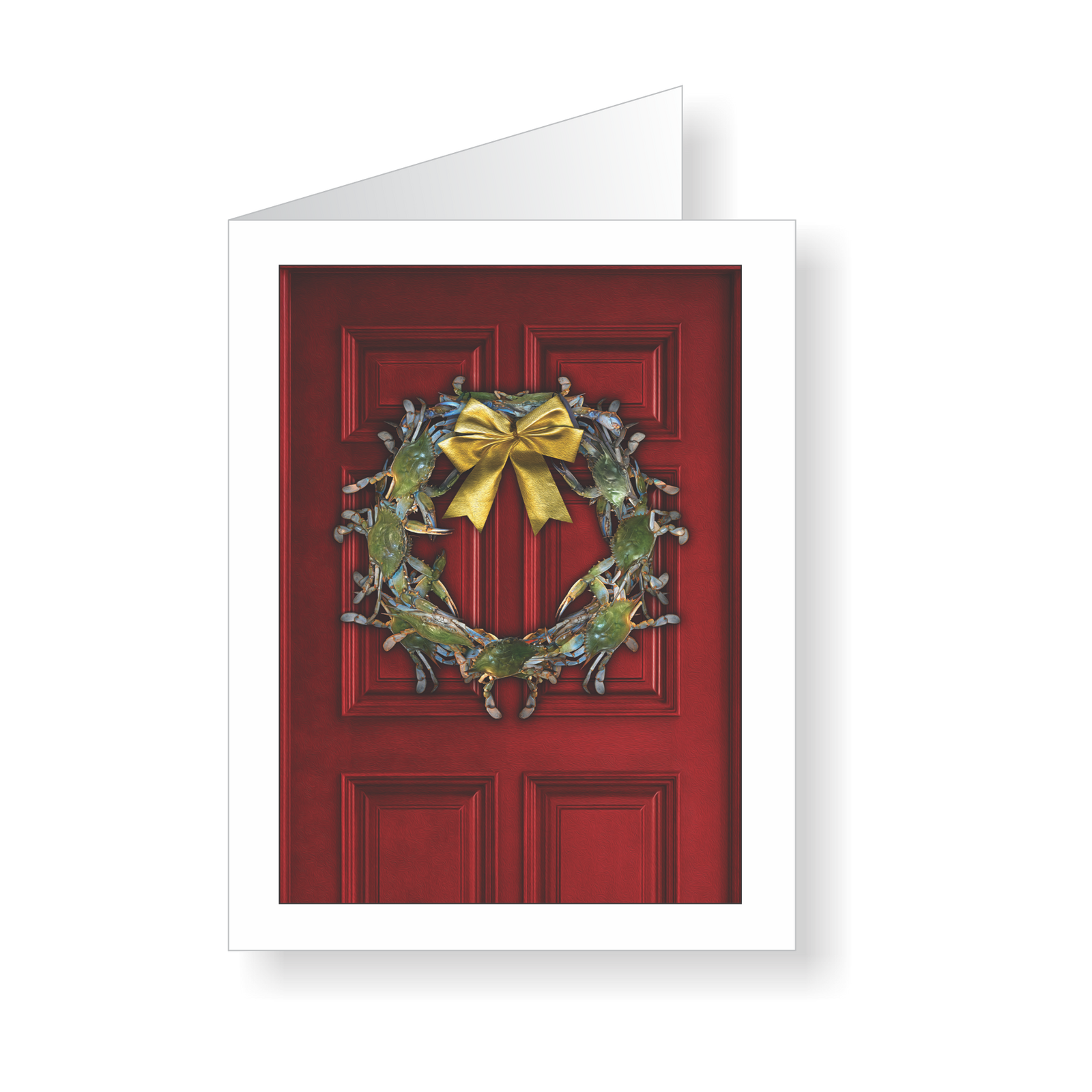 Watermen's Welcome Crab Wreath Christmas Cards - JWB Art Unlimited