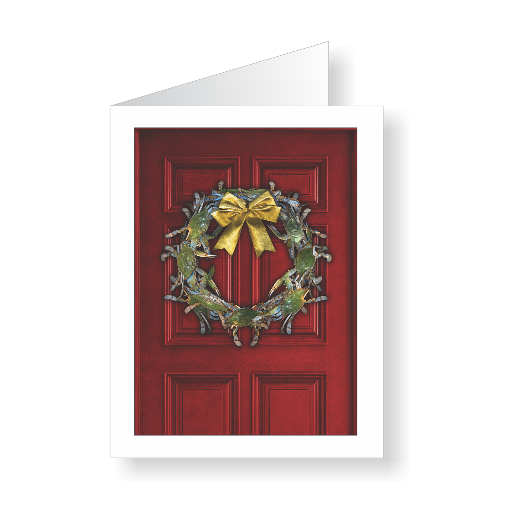 Watermen's Welcome Crab Wreath Christmas Cards - JWB Art Unlimited
