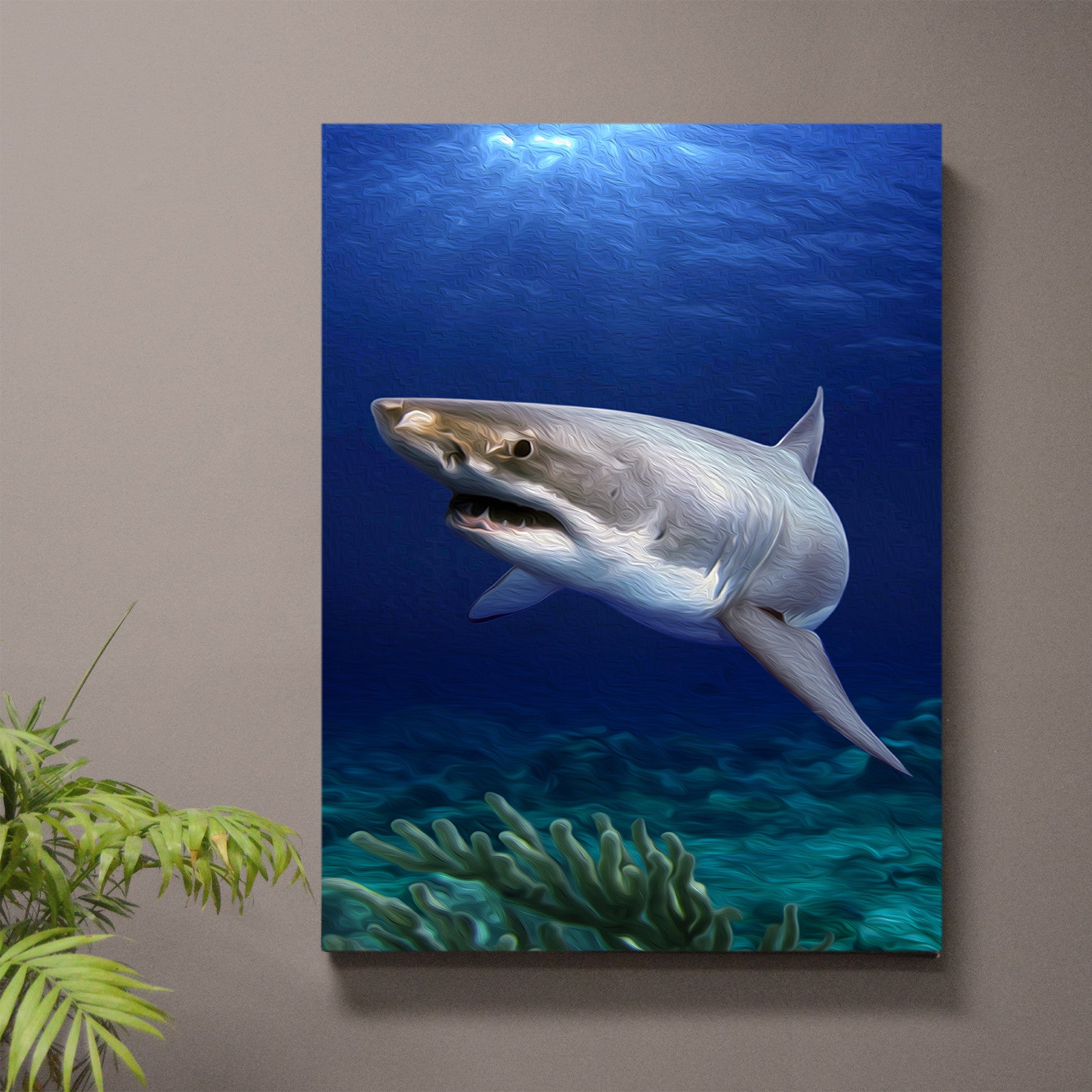 White Water Shark Print or Canvas - JWB Art Unlimited